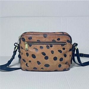 Fossil Piper Toaster Cheetah Crossbody Bag